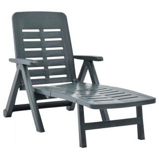 Záhradné lehátko - Antracite plastový Vidaxl Deckchair