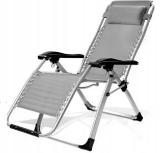 Záhradné lehátko - Gravity Deckchair zosilnená šedá L4