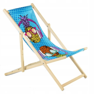 Záhradné lehátko - Classic Beech Deckchair Greenblue GB183 s vlastným n
