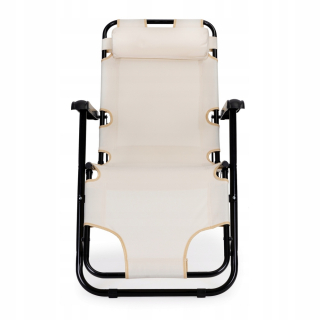 Záhradné lehátko - Kacpiland Comfort Deckchair s čelnou doskou