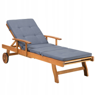 Záhradné lehátko - Garden Deckchair Gray-White Locri