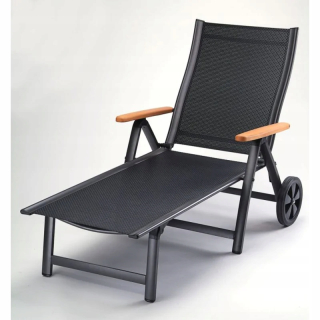 Záhradné lehátko - Zadok Comfort Anthracite záhyb