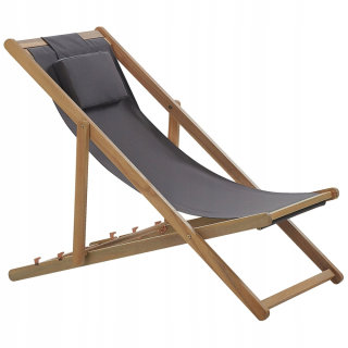 Záhradné lehátko - Garden Deckchair Gray Avellino