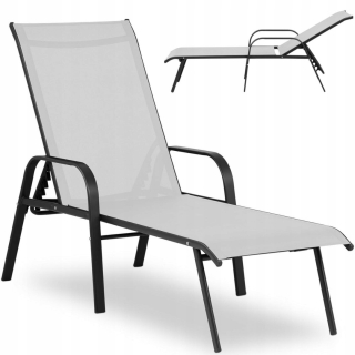 Záhradné lehátko - Garden Deckchair s nastaviteľným operadlom a Stalowa Ra