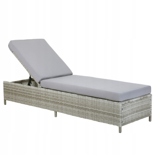 Záhradné lehátko - Garden Deckchair vyrobený z technorattanu Gray Turin II