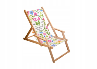 Záhradné lehátko - Deckchair, darček k narodeninám 40, 50, 60, 70, 80, 90 ...