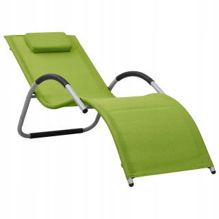 Záhradné lehátko - Deckchair, Textilene, zelený šedý