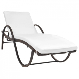 Záhradné lehátko - Vidaxl Deckchair s vankúšmi, tmavošedé, masívne drevo