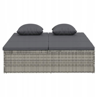 Záhradné lehátko - Vidaxl Technorattan Grey Couch