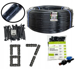 Systém kvapkovej závlahy - Odkvapkávacia linka 16mm 100m s kompenzáciou 87 príslušenstva Super Strong Hose