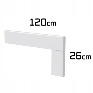 Biała schody na schody na karte 60x15 mm