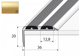 A37n Schodisko Non -slip 120 cm zlato