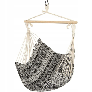 Závesné hojdacie kreslo - Lummo Hammock Brazílska kreslo 100x100 Ettno Black