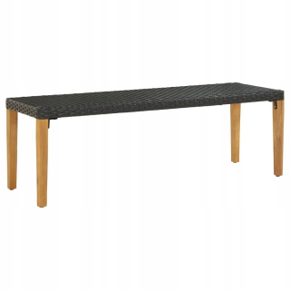 Záhradná lavica, lavička - Lumarko Garden Bench, 80 cm, polícia, čierna