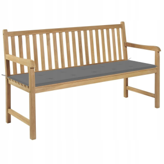 Záhradná lavica, lavička - Záhradná lavica Lumarko so sivým vankúšom, 150 cm, L