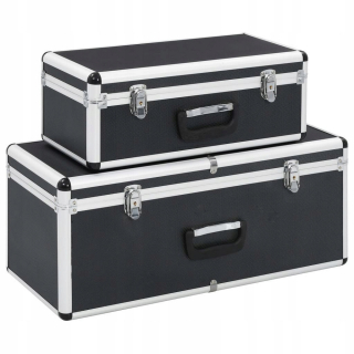 Záhradný box- Lummarko úložné boxy, 2 ks, čierna