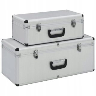 Záhradný box- Lummarko úložné boxy, 2 ks, striebro