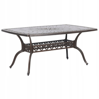 Záhradný stôl, stolík - Lumarko Garden Table 165 x 102 cm hnedý Lizzano