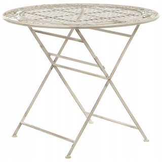Záhradný stôl, stolík - Lummark Metal Garden Table Ø 90 cm Broken Bie