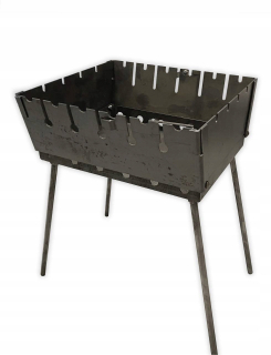 Gril na drevené uhlie - Mangal 6 Uhoľný grilov kufrový kov 2 mm