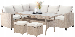 Záhradná zostava nábytku - Capri Technorattan Coffee Garden Set