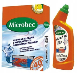 Prostriedok do žumpy, septiku - Mikrobec baktérie pre septické nádrže 1 kg + toaletný biologický gél