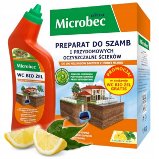 Prostriedok do žumpy, septiku - Microbec ultra 1 kg baktérie pre septickú nádrž + toaletný gél Bio