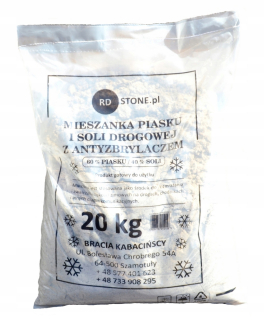 Cestná soľ - Zmes piesková soľná cesta vrecko 20 kg na postrekovanie chodníkov zimy
