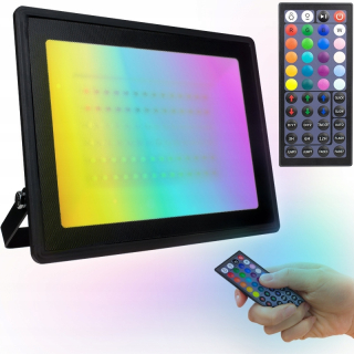 Záhradné halogény - VÝKONNÁ VEĽKÁ RGB LED LAMPA FASÁDNE OSVETLENIE TERASA BALKÓN ZÁHRADA 50W DIAĽKOVÉ OVLÁDANIE