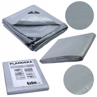 Krycia plachta - PEVNÁ 4X5 SILVER TARPET, VYSTUŽENÁ, HRUBÁ, 120 g, UV+ VODEODOLNÁ