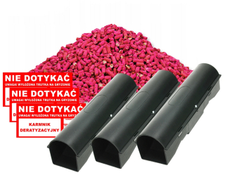 Silné jedové granule pre myši potkany 3 kg podávača