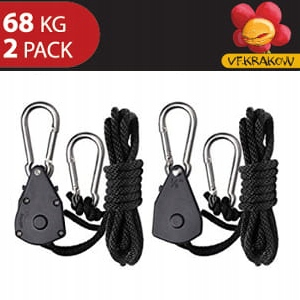 Silné nastaviteľné vešiaky na žiarovku, max. 68 kg (set = 2 ks)
