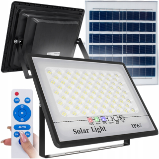 Záhradné halogény - Silné LED svetlomet halogénové solárne solárne lampa IP67 100 W 10 000 lm