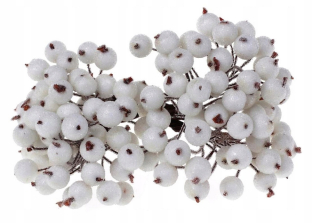 Frosty White Rowan, vianočné gule 120 ks