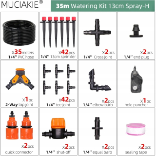 Zavlažovanie záhrady - MUCIAKIE 13 cm kvapkajúci zavlažovací systém 1/4