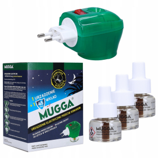 Repelent proti hmyzu - Kontaktný agent Mugga Mosquito + 3x Vložte 45 nocí