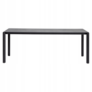 Čierna záhradná tabuľka 250x100x75 cm sklo a ratan