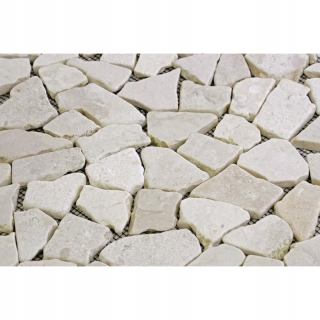 Terasové dosky - Garth Marble Mosaic 1 m2 - krémová biela