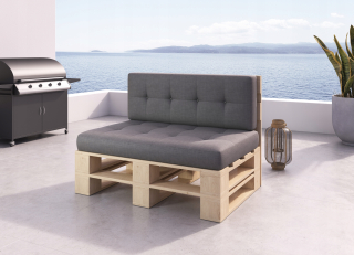 Záhradná zostava nábytku - Rattan Corfu 3 -osobná pohovka Max Love Seat Graphite
