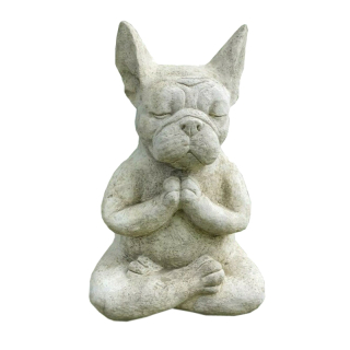 Dekoračný doplnok do záhrady - Záhradná meditácia francúzsky buldog figurín deco