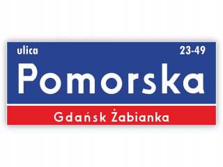 Názov dosky s kovovou adresou ulice 50x20 cm