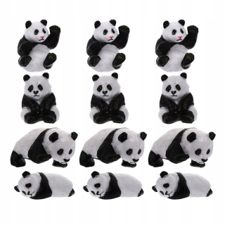 Dekorácia do záhrady - Figúrky mikro krajiny panda hračky 12 ks