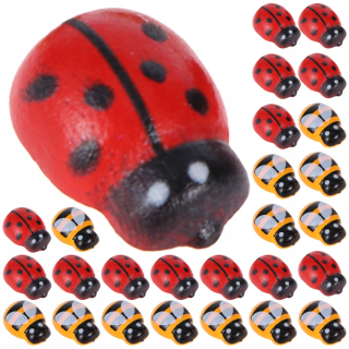 Dekorácia do záhrady - Micro Drevené dekorácie Ladybugs Drevené korálky 200 ks