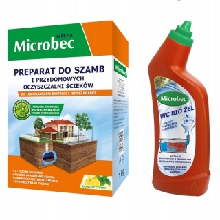 Septik, čistič odpadových vôd - Microbec 1 kg + toaletný biologický gél 500 ml baktérií pre septické nádrže