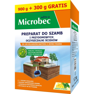 Prostriedok do žumpy, septiku - Mikrobec ultra baktérie pre septické nádrže 900+300 g - aktivuje proces distribúcie sedimentov