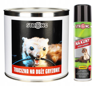 Repelent, plašič  pre zvieratá - Najsilnejší 1,5 kg jedu + marten repeller