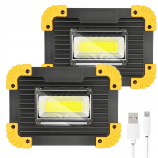 Záhradné halogény - LED FLOODLIGHT 30W PRENOSNÝ VÝKONNÝ KONŠTRUKCIA PRACOVNÉHO SVETLA nabíjateľná batéria