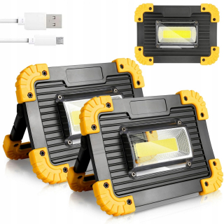 Záhradné halogény - LED FLOODLIGHT 30W STAVEBNÁ PRACOVNÁ LAMPA USB nabíjateľná 3000LM
