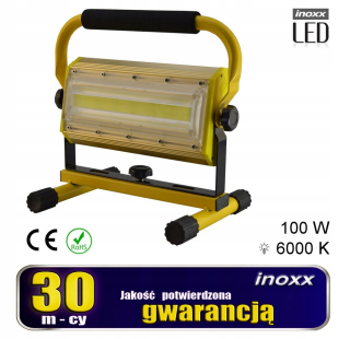 Záhradné halogény - 100 W AKU 230V LED prenosná povodeň