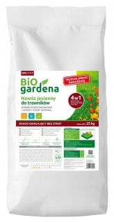 Záhradné hnojivo - JESENNÉ EKO HNOJIVO NA TRÁVNIK 25 kg - BIO GARDENA (SEZÓNNY PRODUKT) BIO